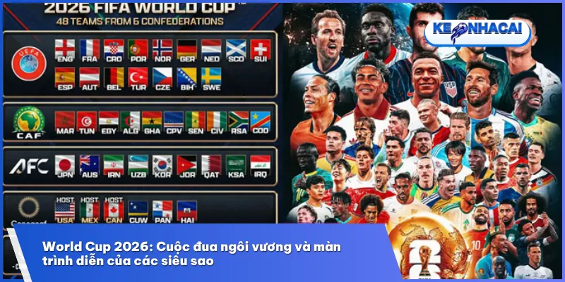 World Cup 2026 hứa hẹn bùng nổ với cuộc cạnh tranh giữa các ứng viên vô địch hàng đầu và dàn siêu sao thế hệ mới